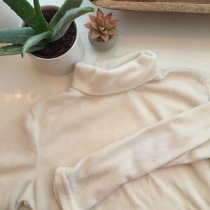 fleece turtleneck sweater